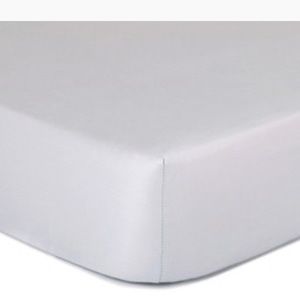 The Peanutshell Solid Fitted Crib Sheet in Grey